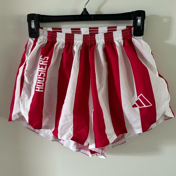 Indiana Hoosiers IU adidas Authentic Candystripe Game Shorts Womens Athletic - Picture 1 of 6